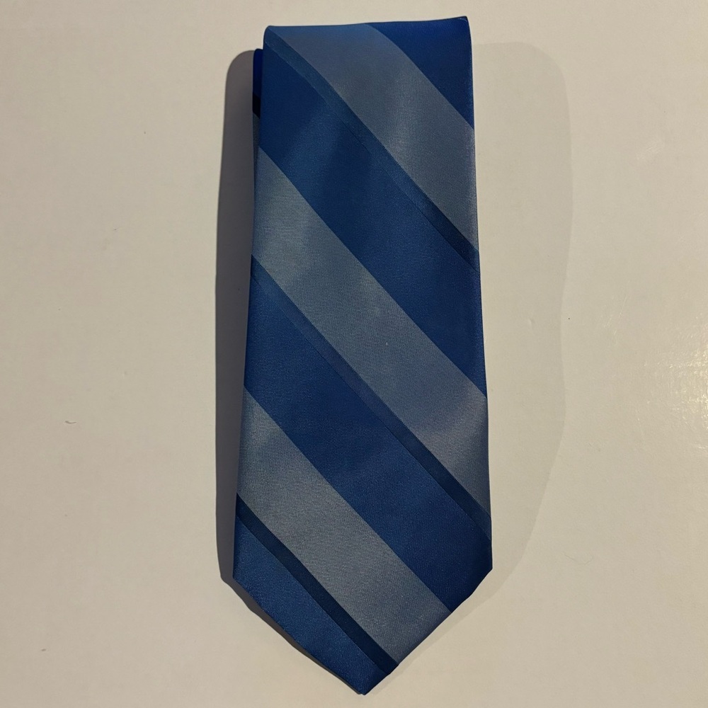 Blue polyester tie